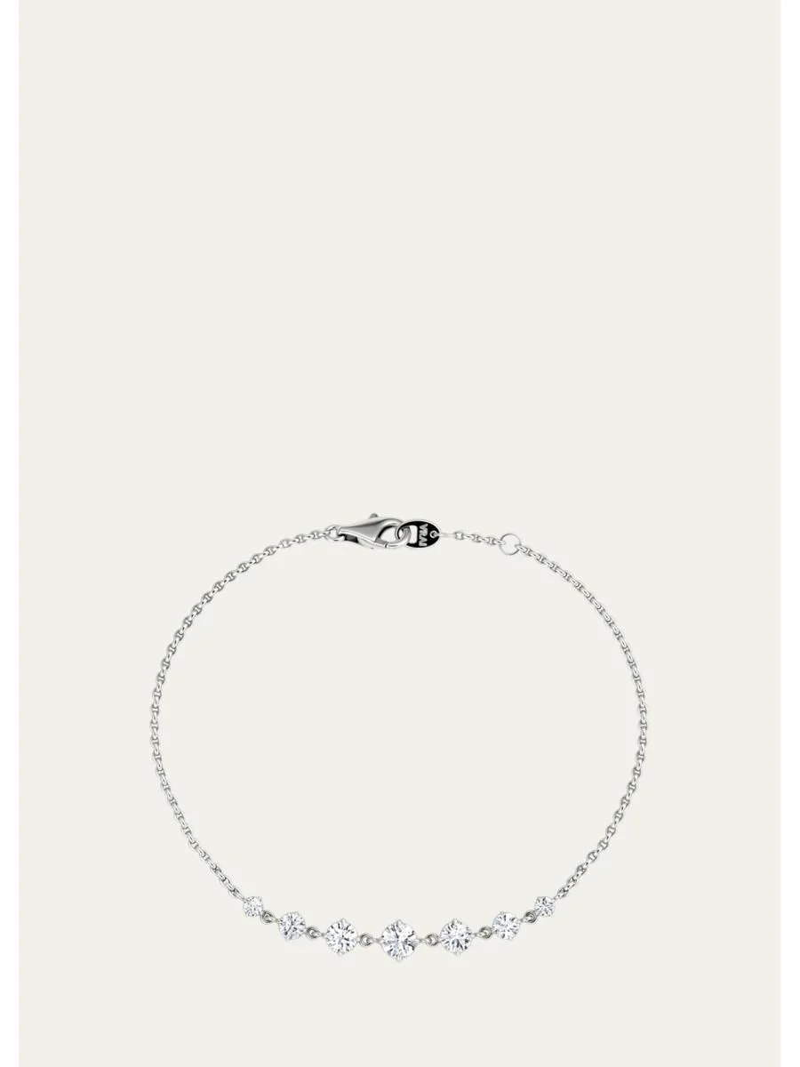 Linked 14K White Gold Lab Grown Diamond Tennis Bracelet, 0.85tcw - 1