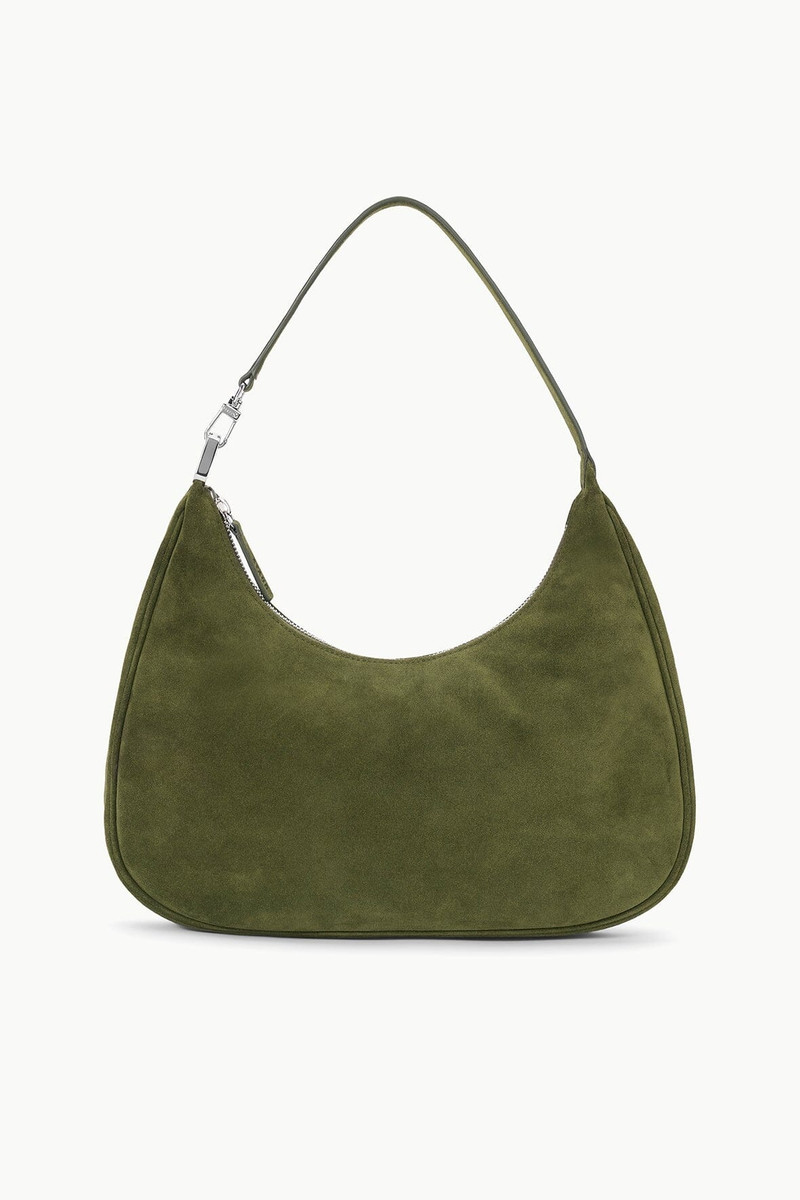STAUD SYLVIE SHOULDER BAG AVOCADO SUEDE 1