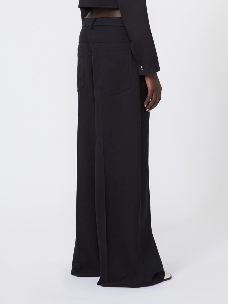 GELATINA Oversized gabardine trousers - BLACK 4