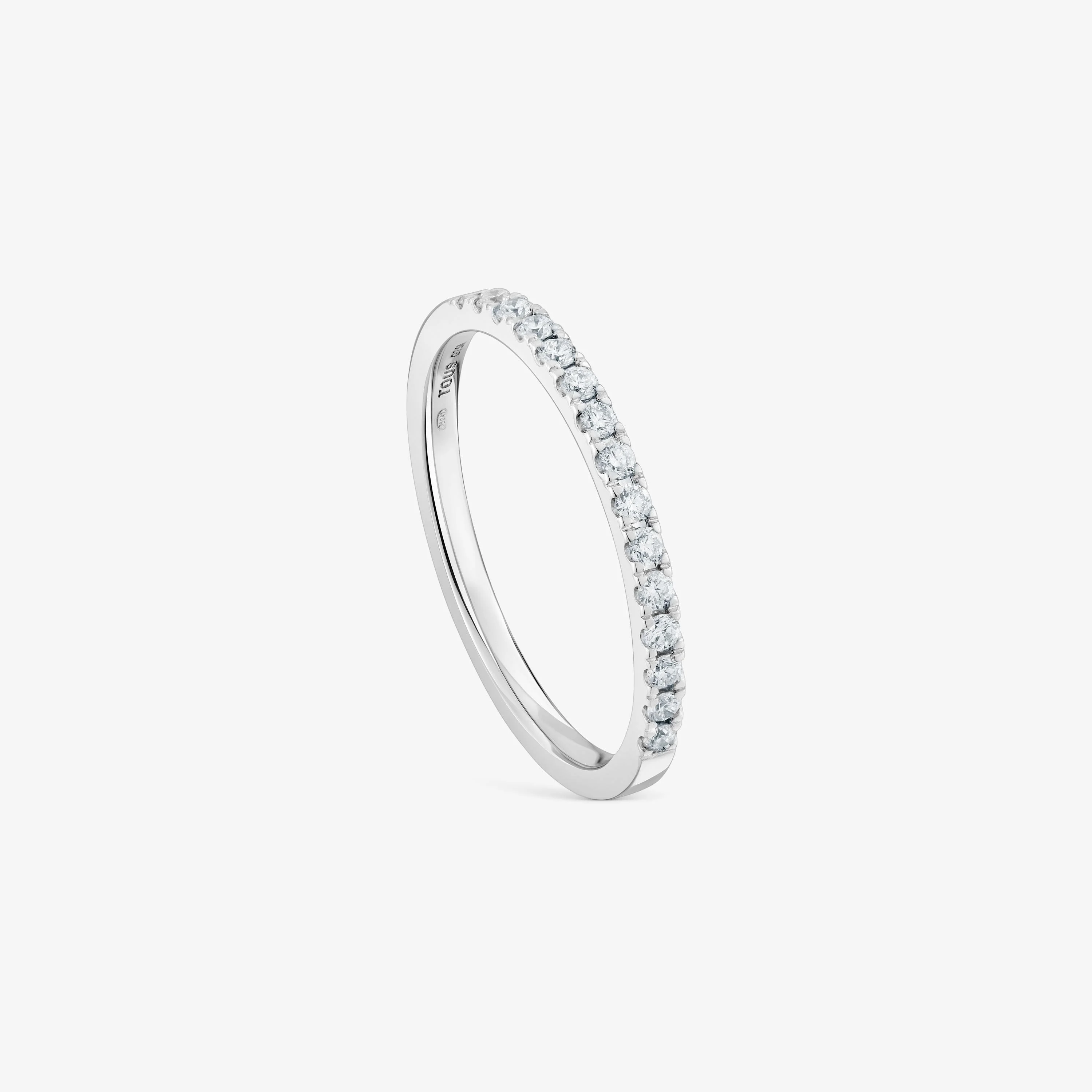 Medium Half eternity ring in 18K white gold with diamonds Les Classiques - 1