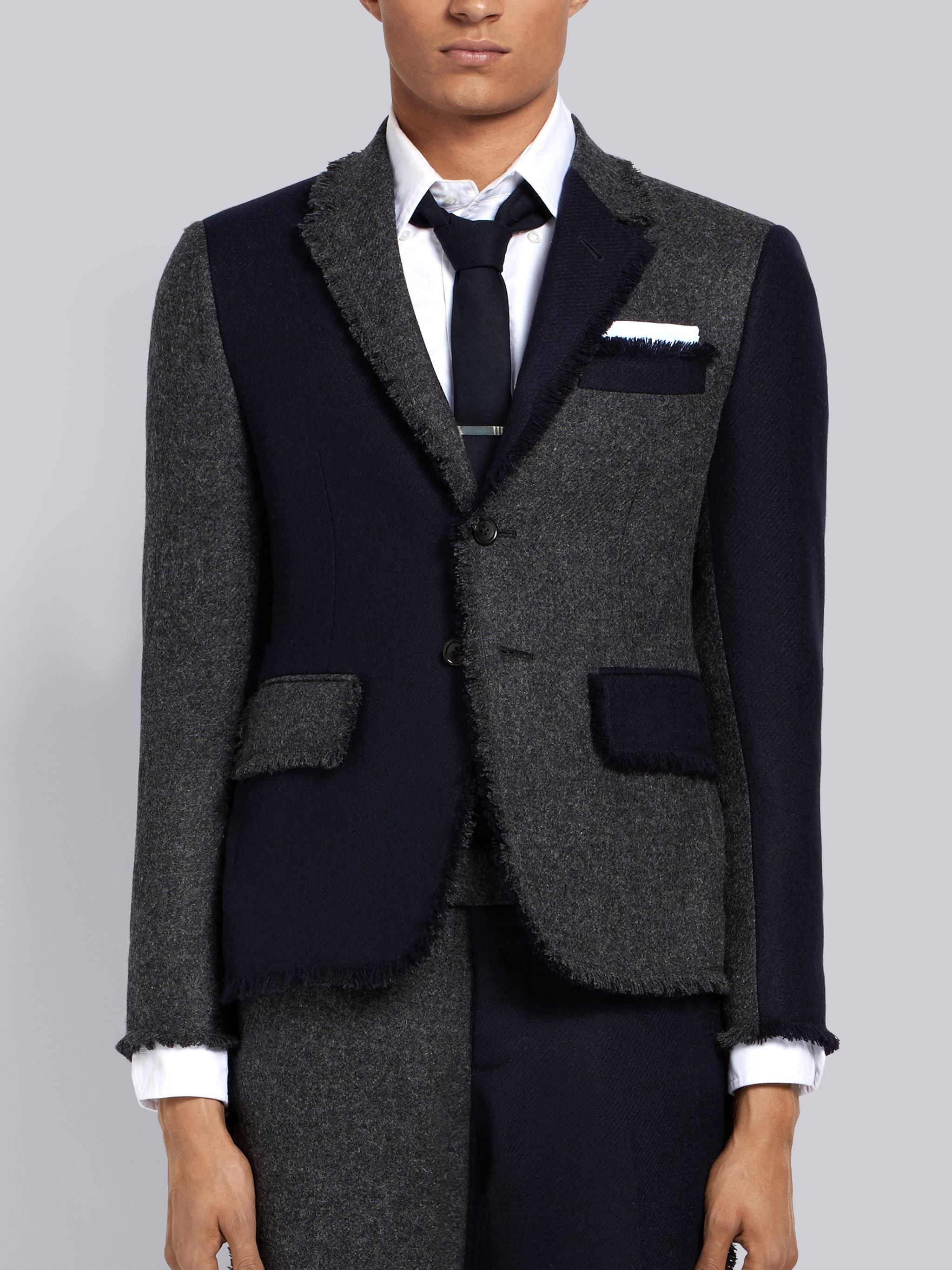 Frayed Edges High Armhole Sport Coat - 1