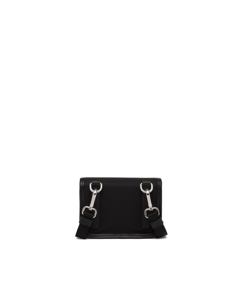 Re-Nylon and Saffiano leather mini pouch 3