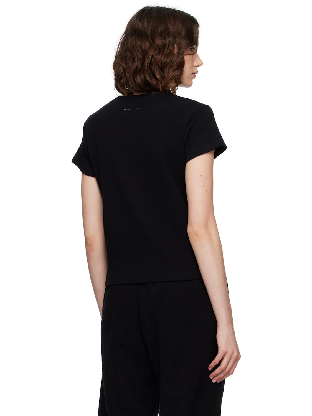 Black Ribbed T-shirt - 3