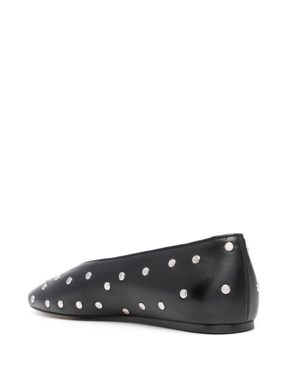 Luna stud-embellished leather ballerina shoes - 3