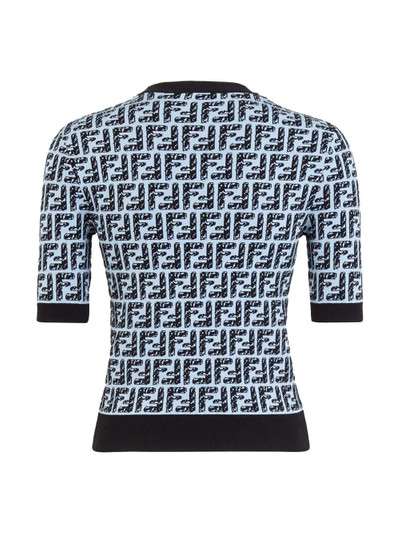 FENDI FF-intarsia fine knit top outlook