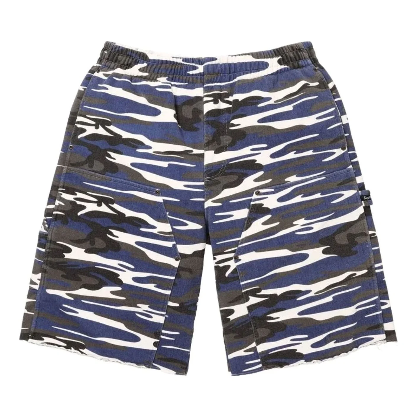 Supreme SS26 Double Knee Painter Sweatshort 'Blue Camo' SUP-SS26-204-BMO - 1