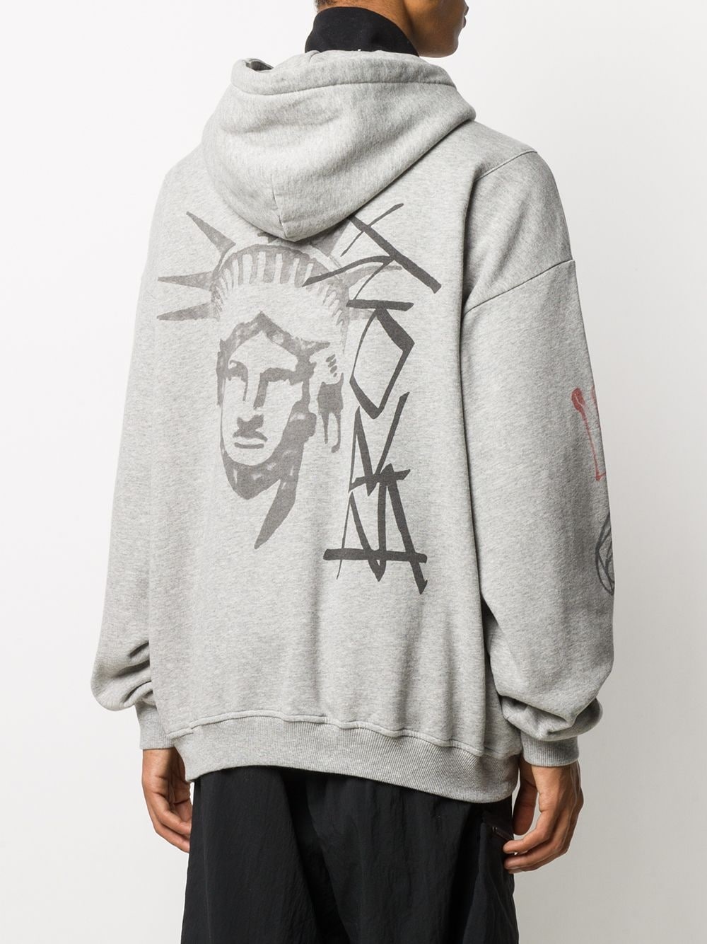 grey graffiti hoodie - 4