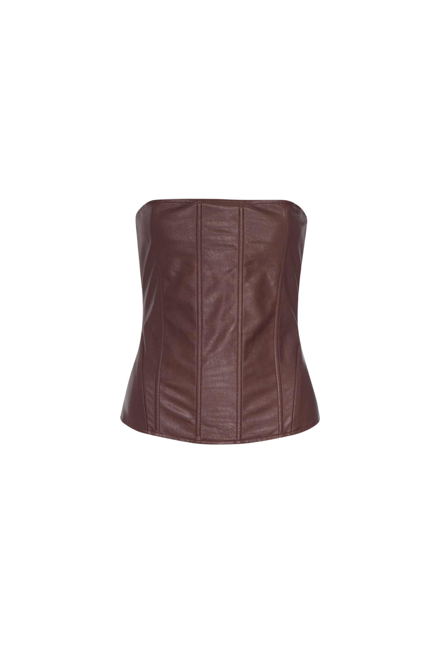 LIBRA CORSET - BROWN VEGAN LEATHER - 2