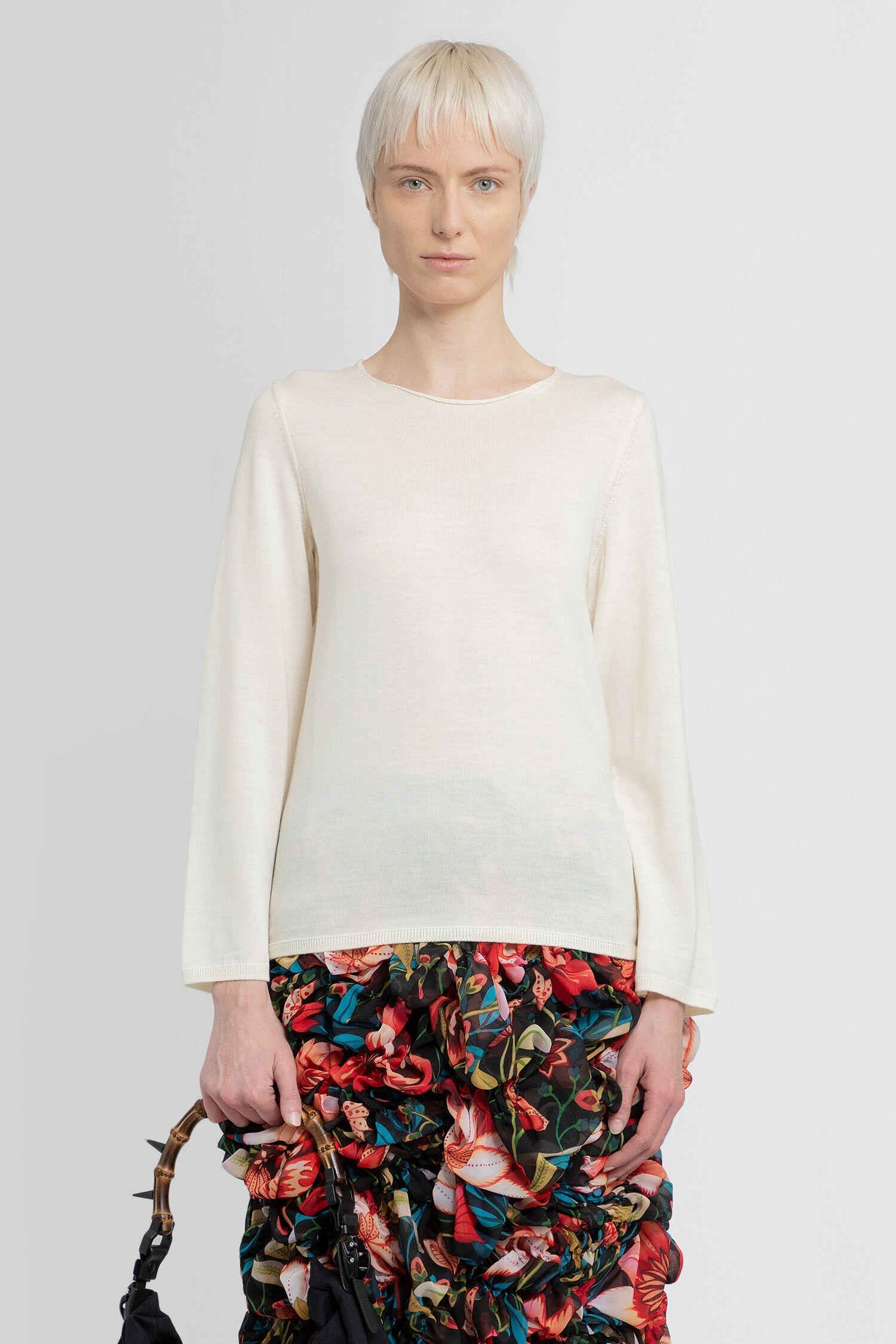 COMME DES GARCONS WOMAN WHITE KNITWEAR - 1