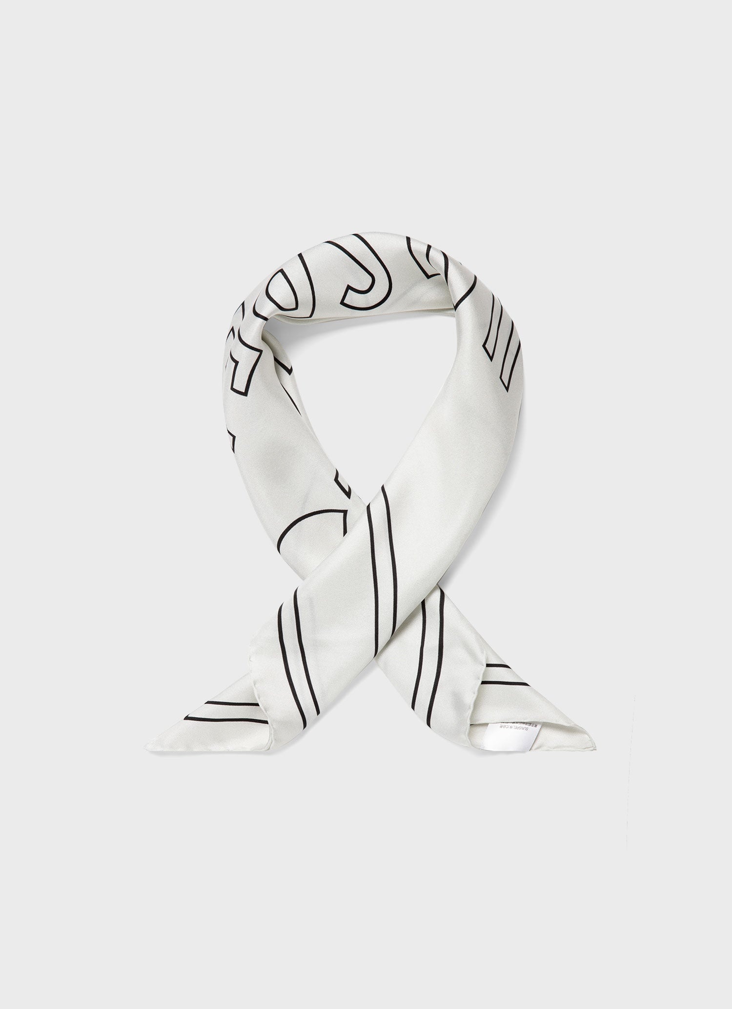 Linear Archive Print Silk Scarf - 3