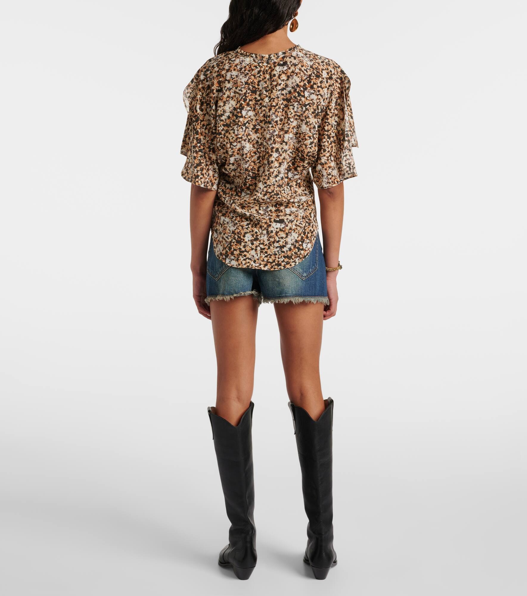 Karlita printed silk-blend blouse - 3