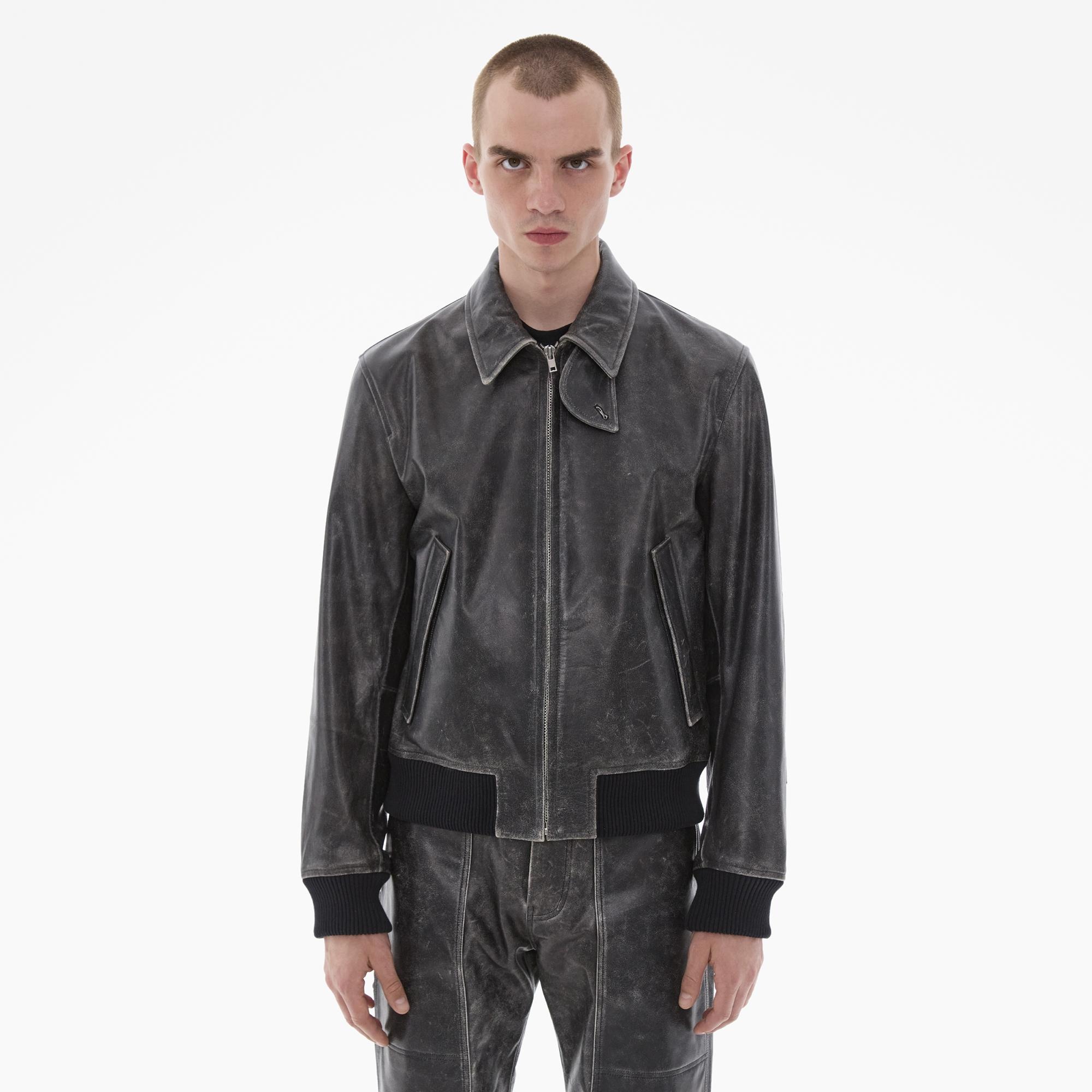 LEATHER BOMBER JACKET - 3