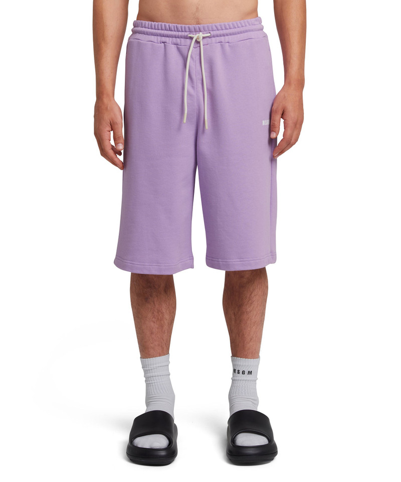 MSGM "FANTASTIC GREEN INVERSE SERIES" organic cotton sweat Bermudas outlook