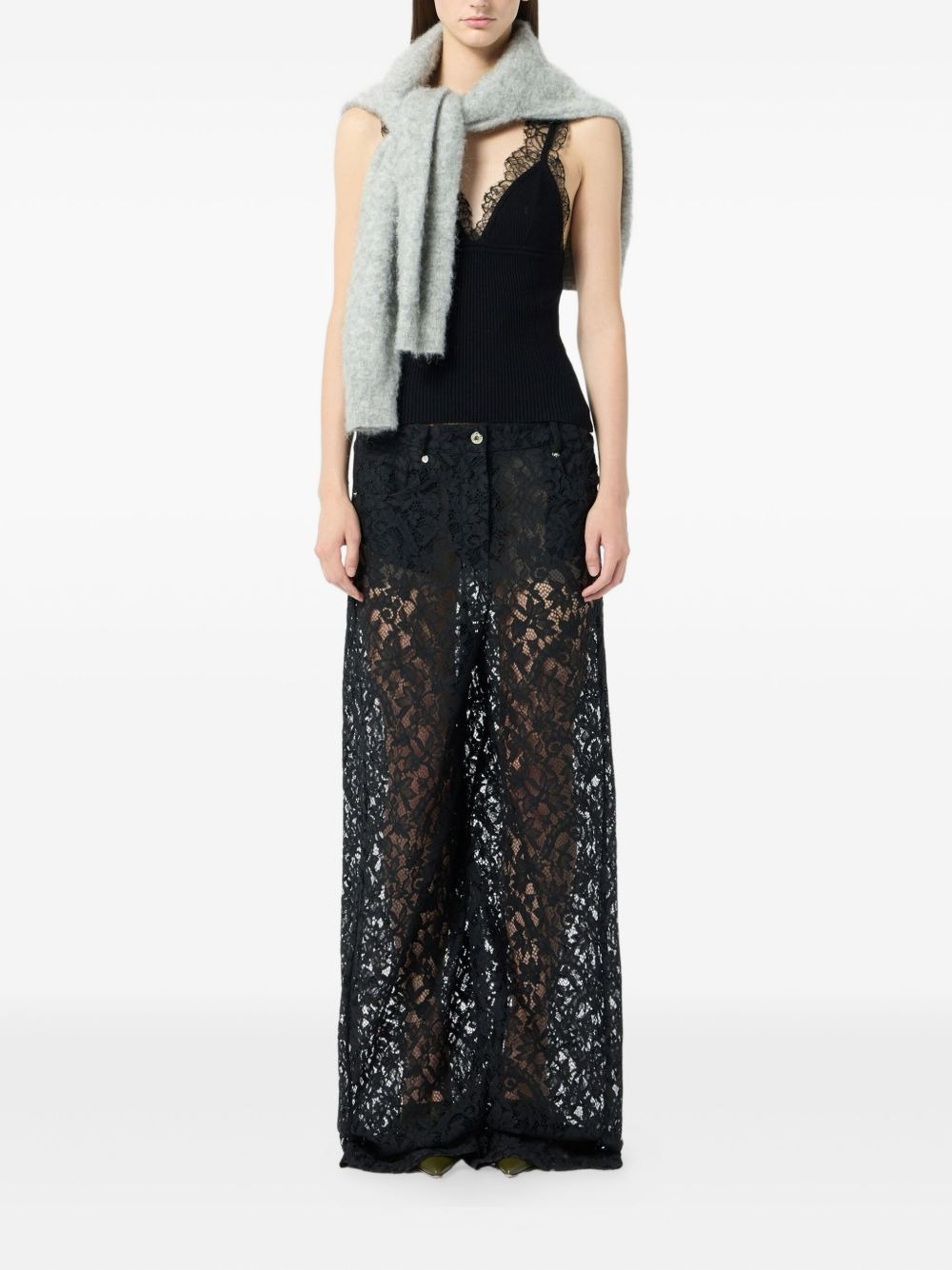 rébrodé-lace trousers - 2