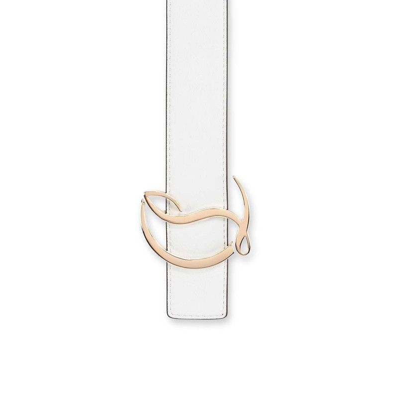 Cl Logo Belt BIANCO/GOLD 3