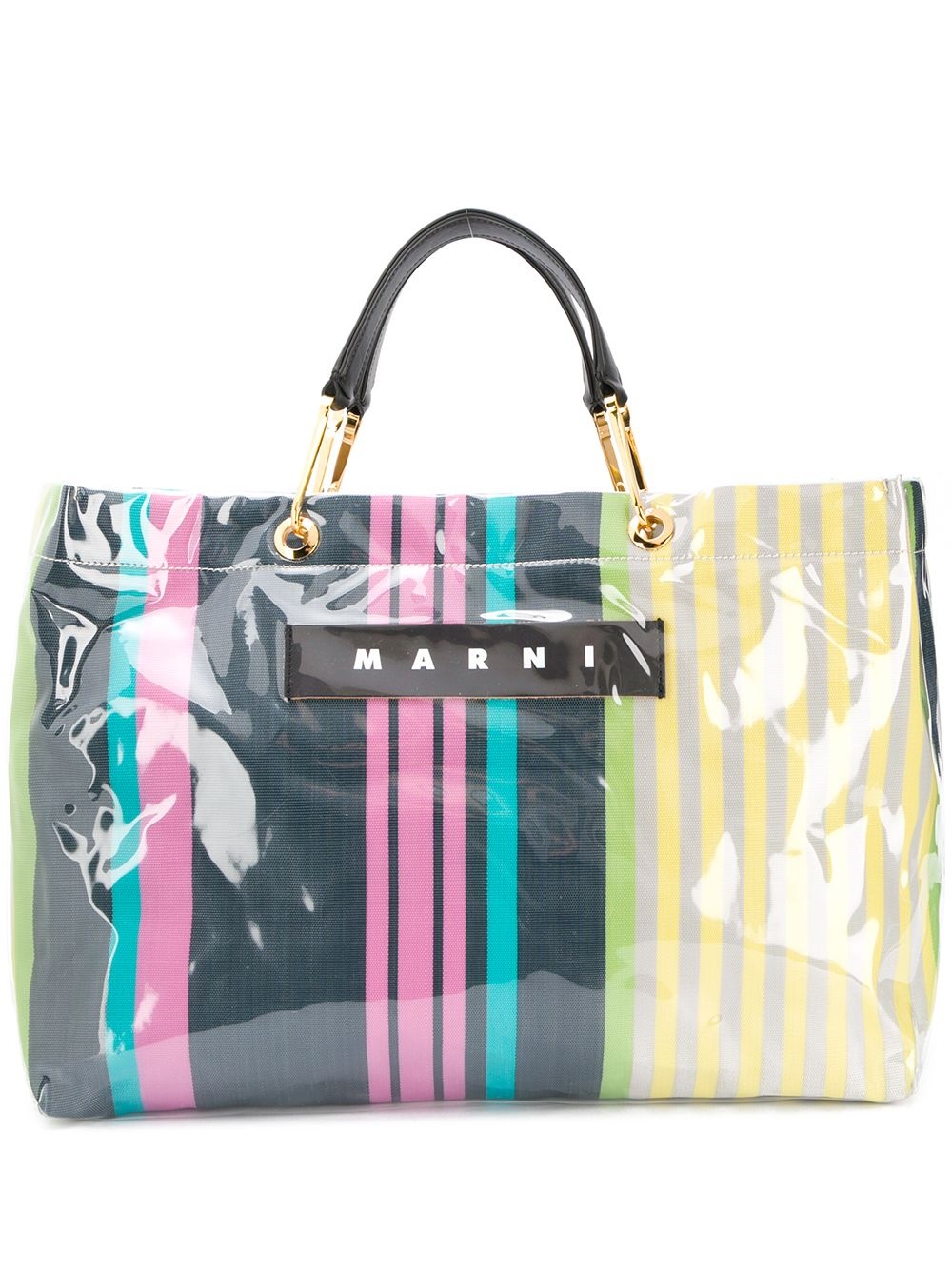 large striped tote bag - 1