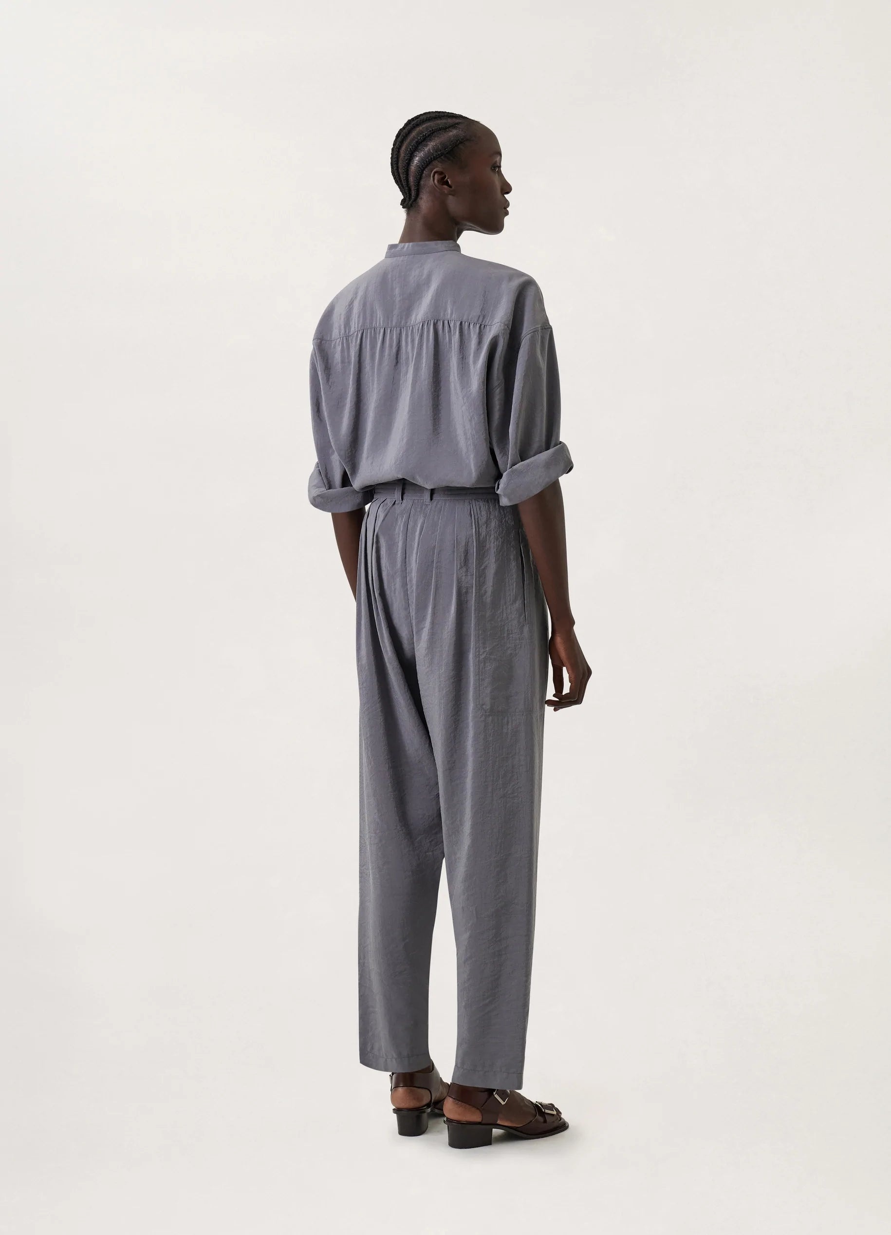 SOFT PLEATED PANTS - 4