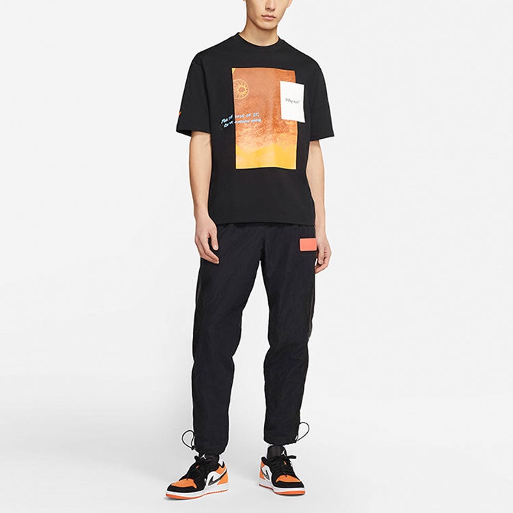 Air Jordan Why Not? Casual Sports Printing Pattern Short Sleeve Black DC3248-010 - 3