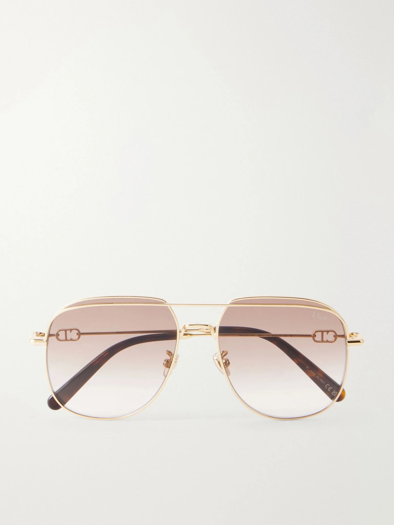 Petit CD A1U square-frame gold-tone sunglasses Gold - 1