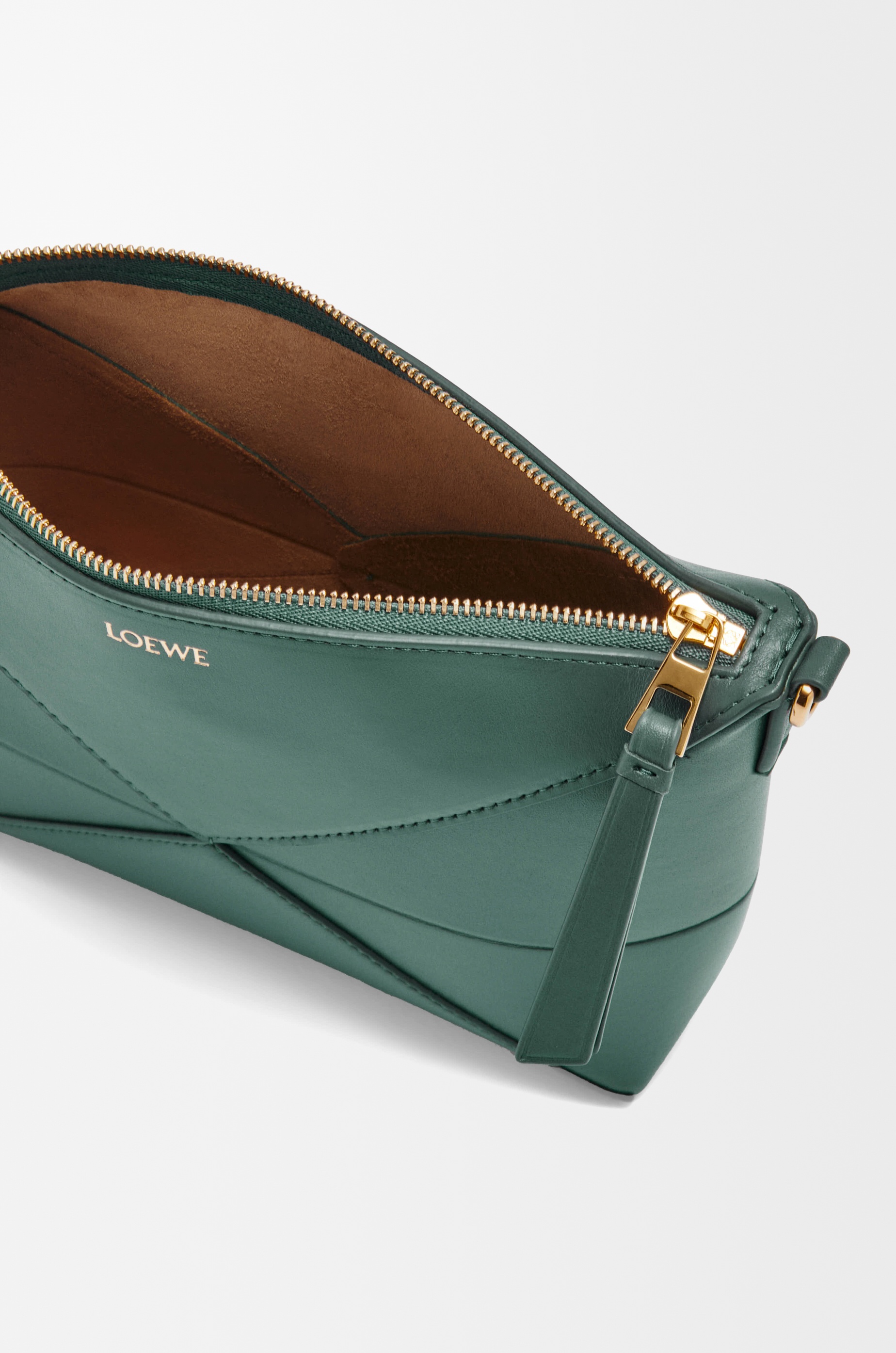 Puzzle Fold pouch in shiny nappa calfskin - 8