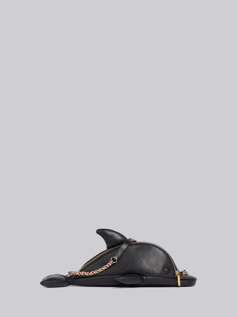 Black Pebbeled Mini Dolphin Bag 4