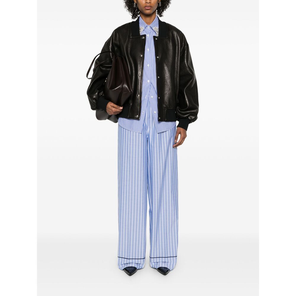 Prada Blue Trousers - Straight Trousers Women - 4