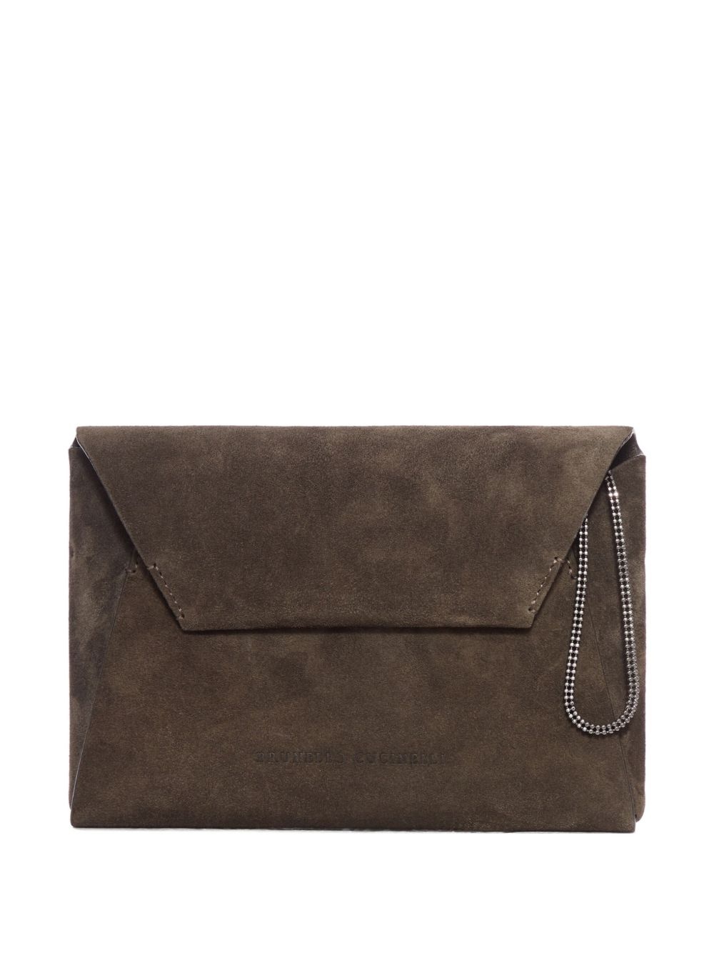 suede envelope clutch bag - 1