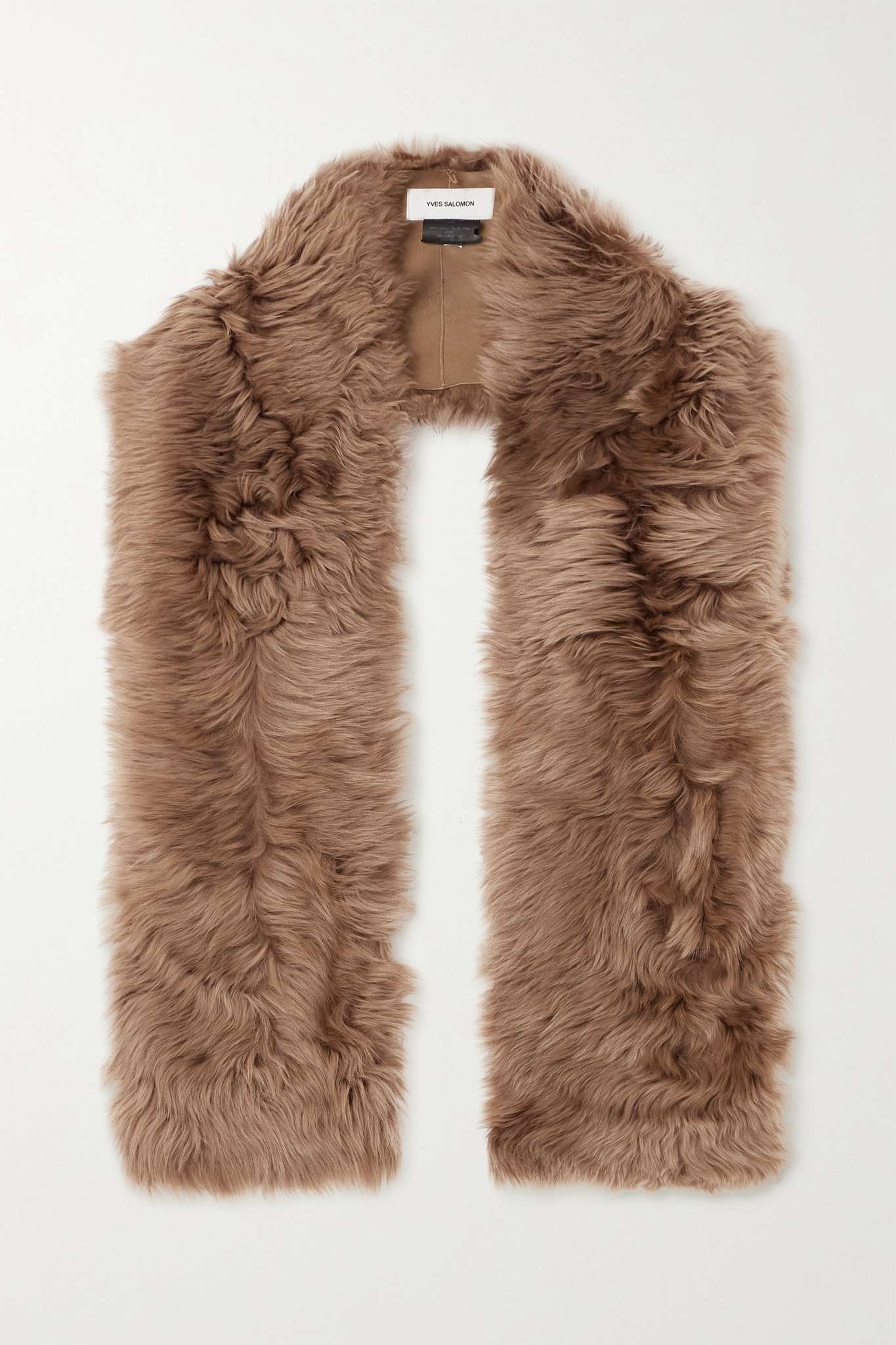 Shearling and leather scarf - 1