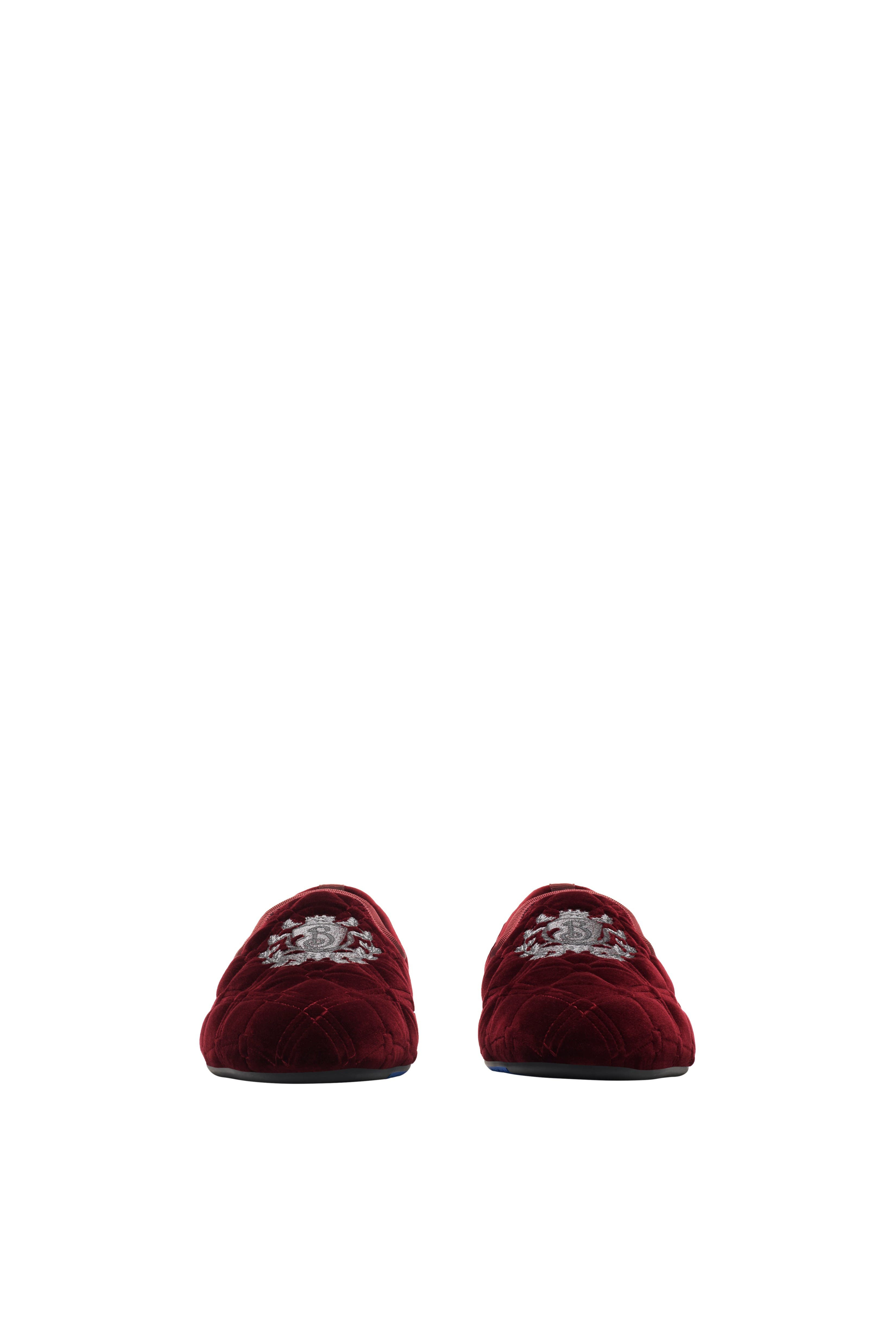 burberry Quilted Velvet Estate Slippers in Wine Red at Nordstrom - 2