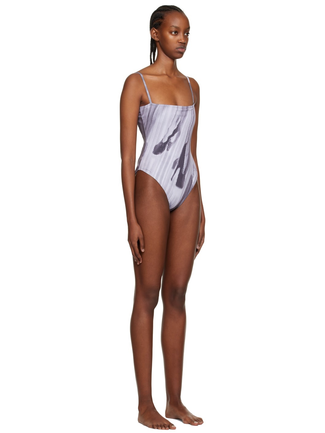 SSENSE Exclusive Gray Pop One-Piece Swimsuit - 2