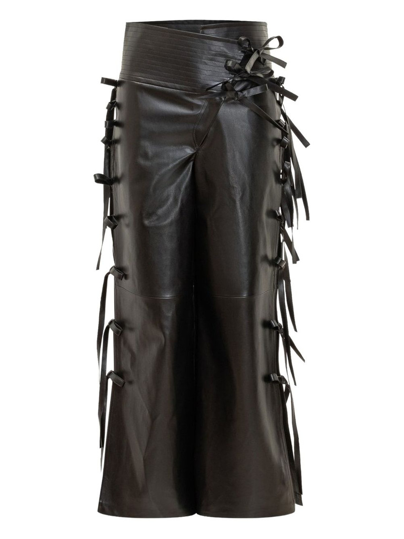 bow-detail trousers 1