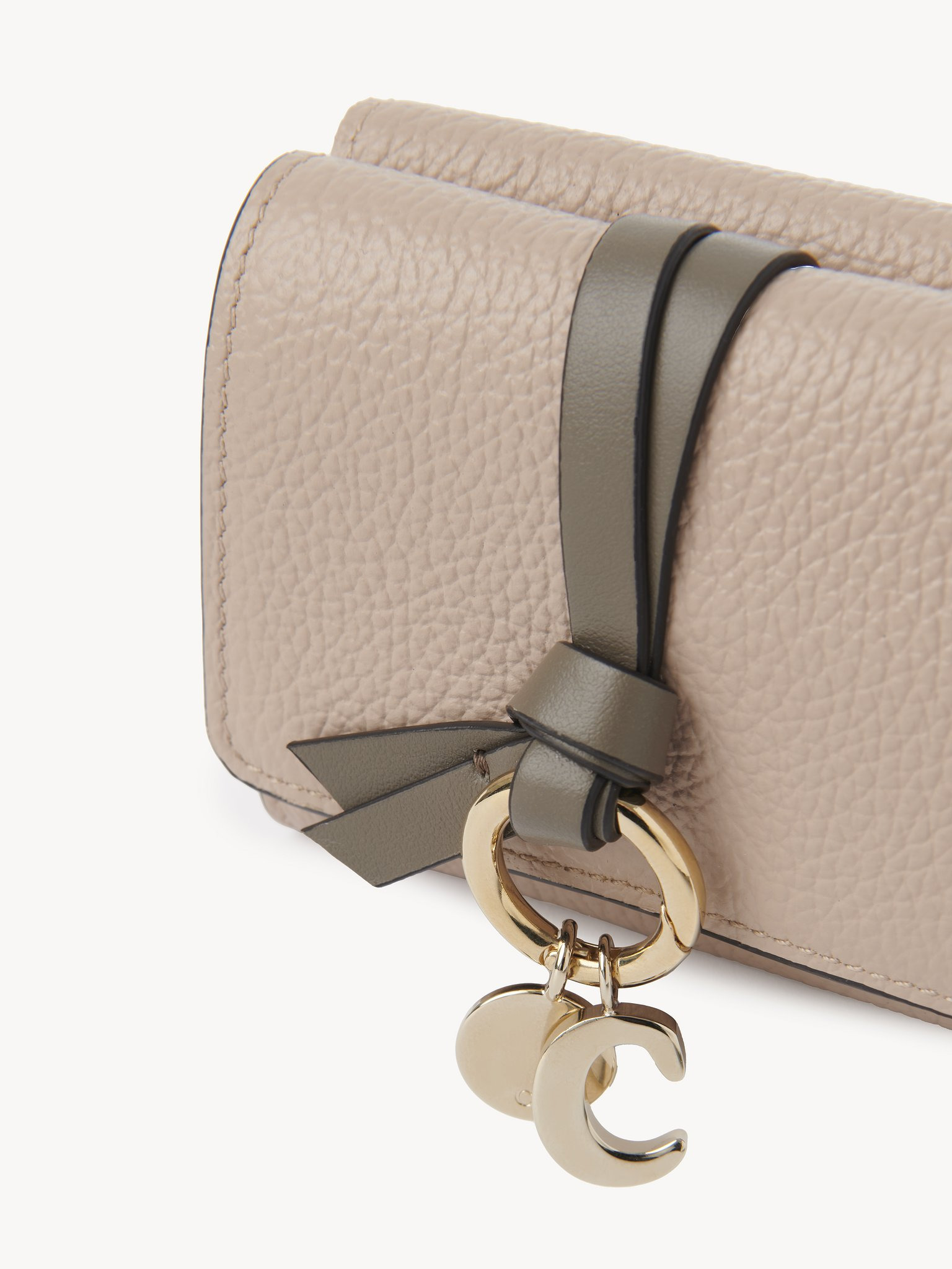 MINI ALPHABET TRI-FOLD IN GRAINED LEATHER - 5
