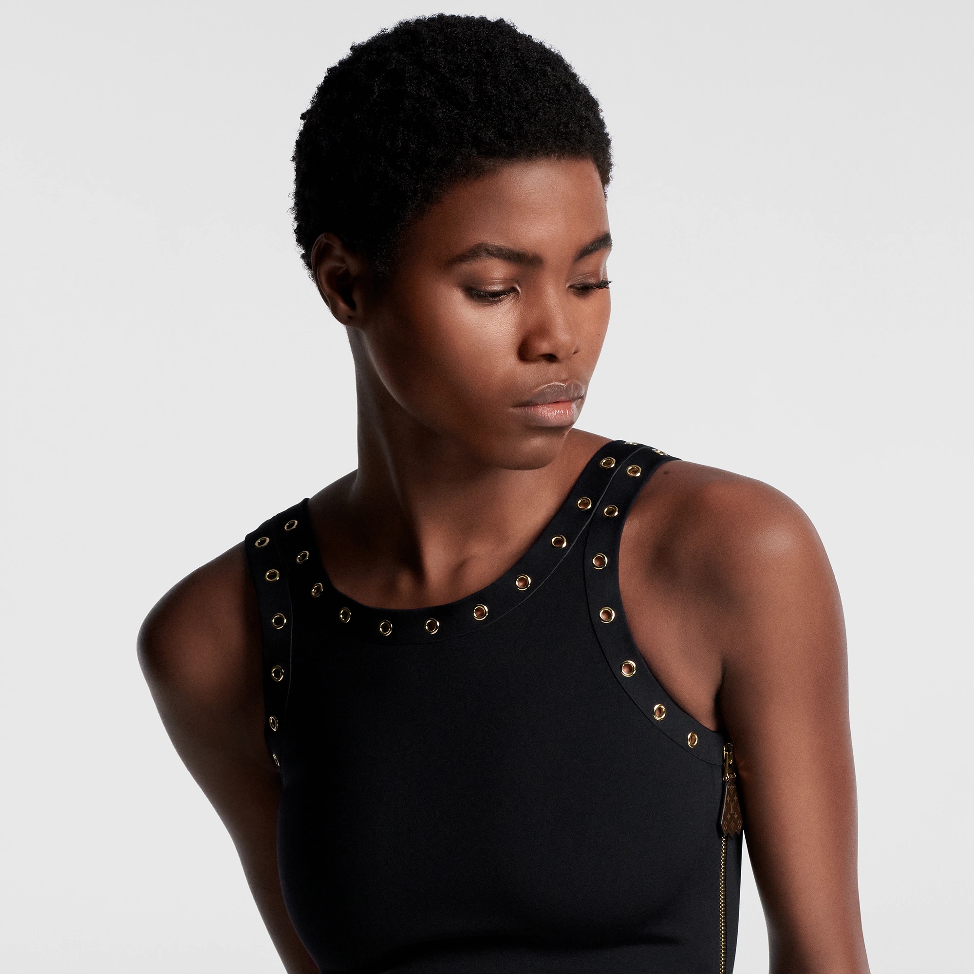 Eyelet Trim Tank Top - 2