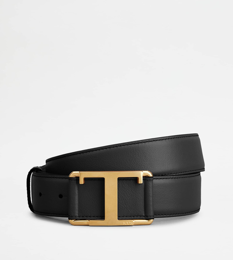 T TIMELESS BELT IN LEATHER - BLACK 1