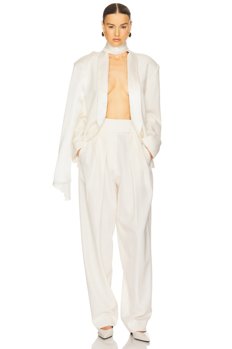 High Waist Pleated Suit Trouser in Wool 6