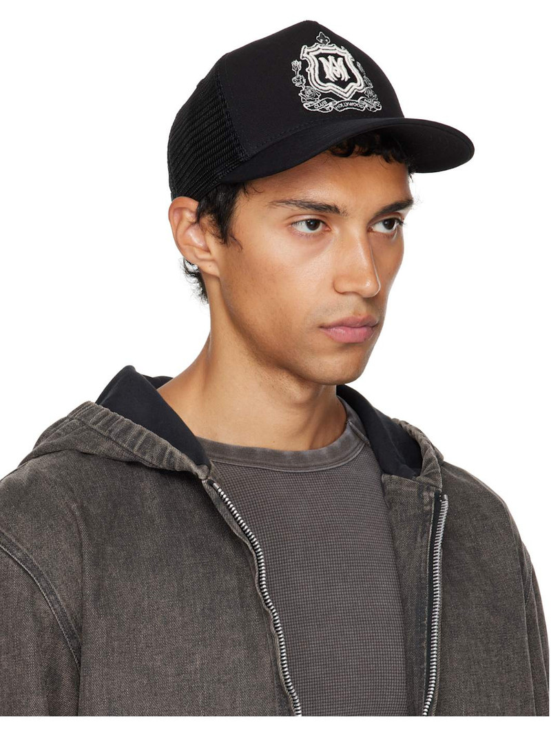 AMIRI Black MA Crest Trucker Cap outlook