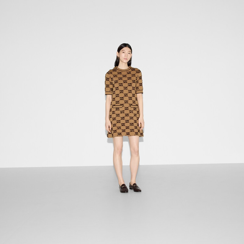 GUCCI GG wool bouclé jacquard dress outlook