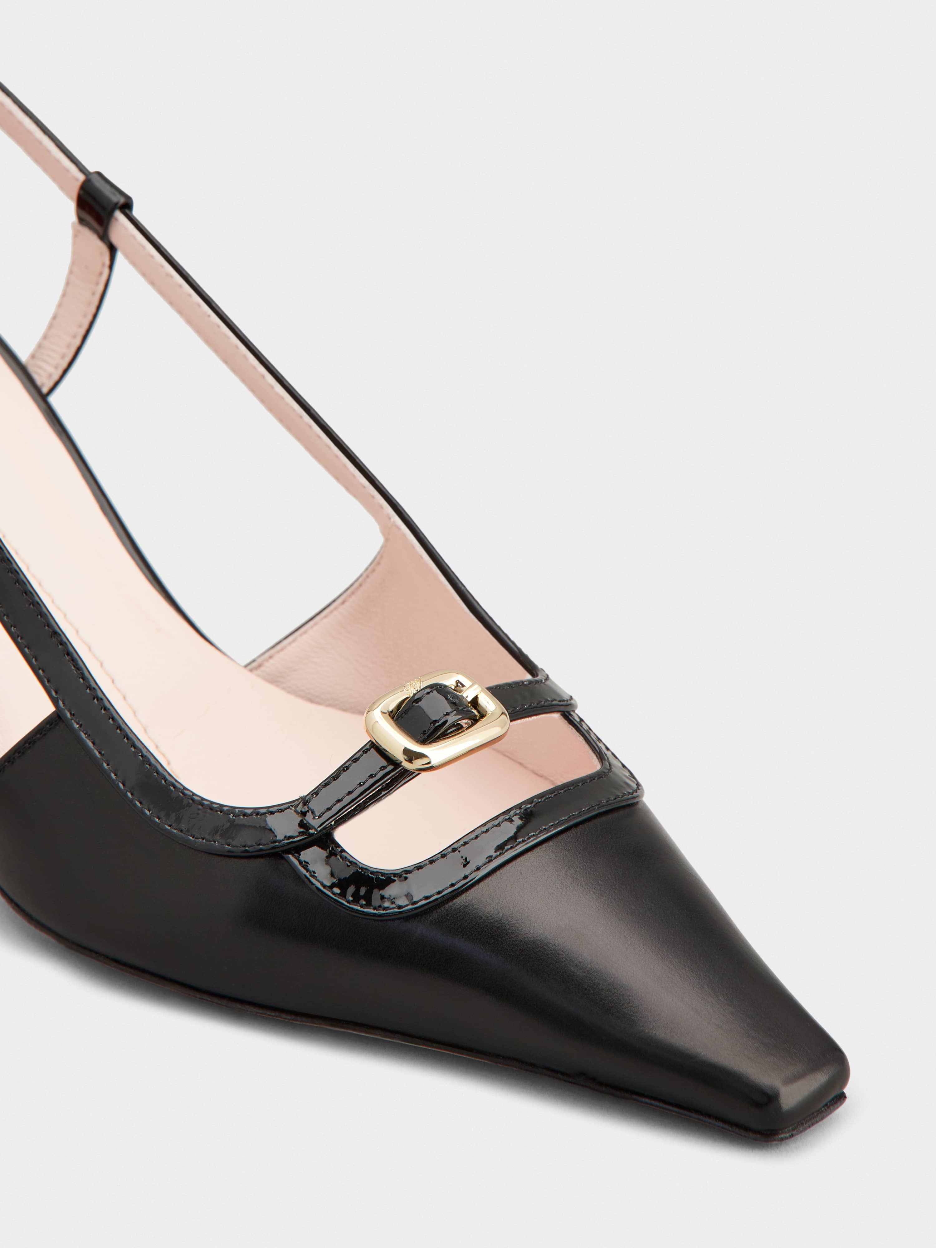 Viv' Canard Slingback Pumps in leather - 3