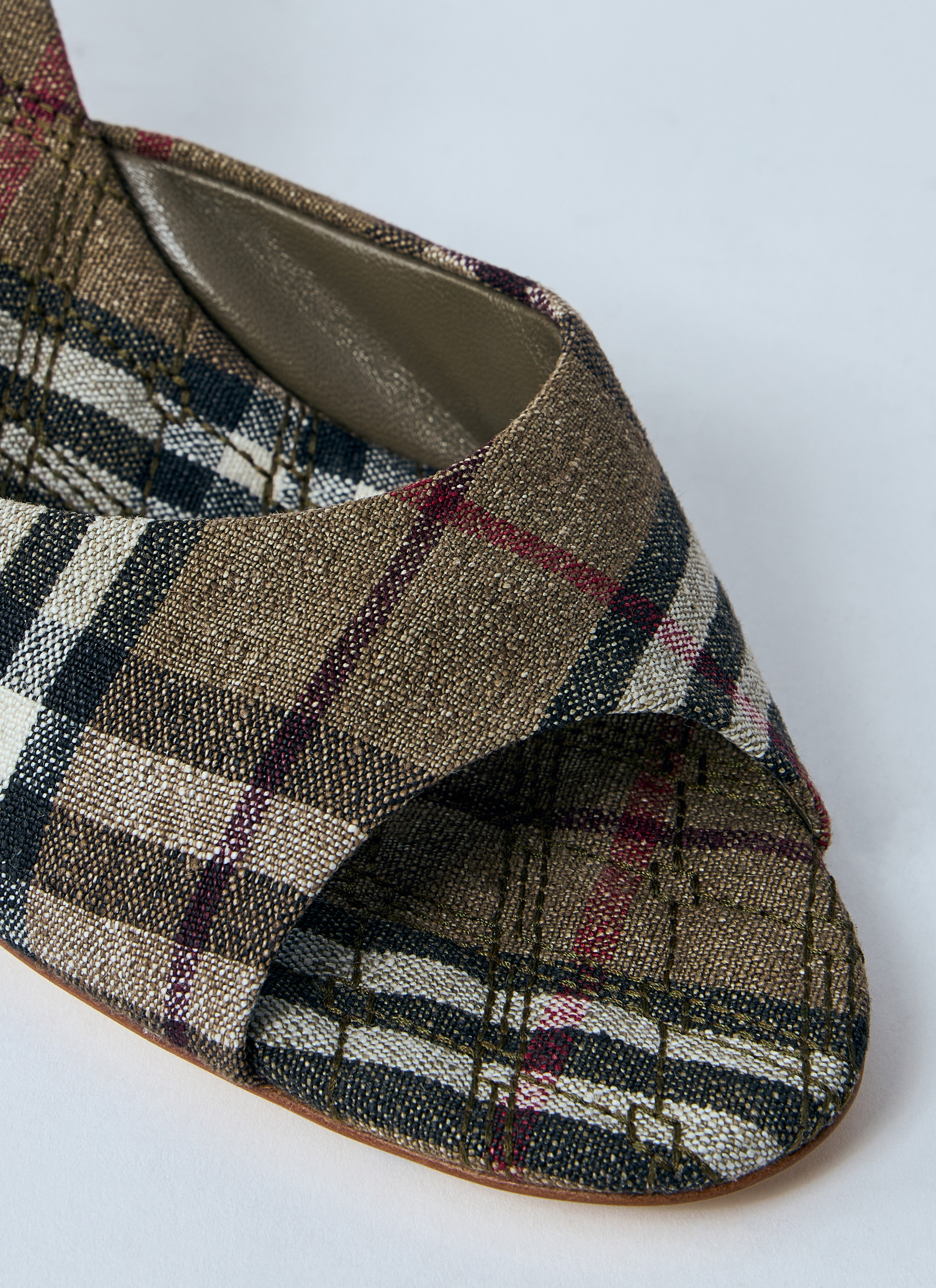 Burberry Women Check Heeled Mules - 3