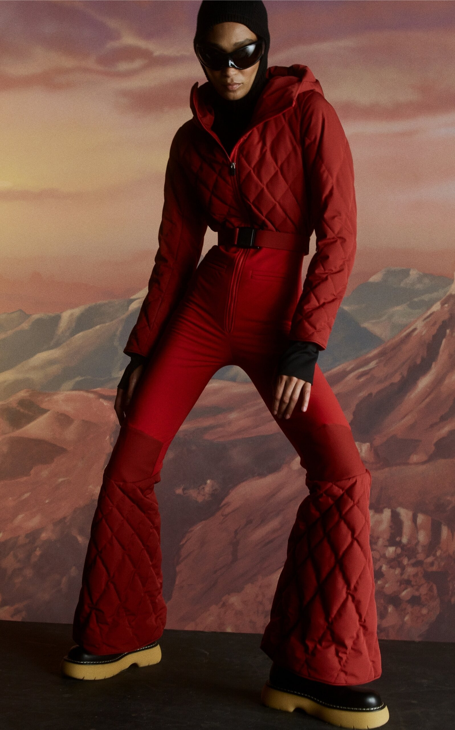 Stardust Quilted Ski Suit red - 3