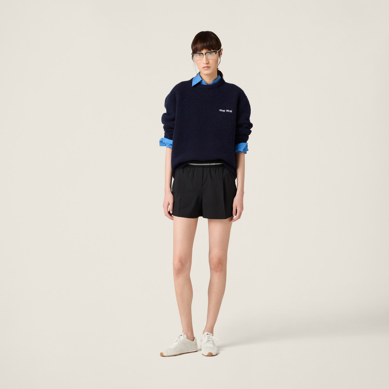 Miu Miu Wool shorts outlook