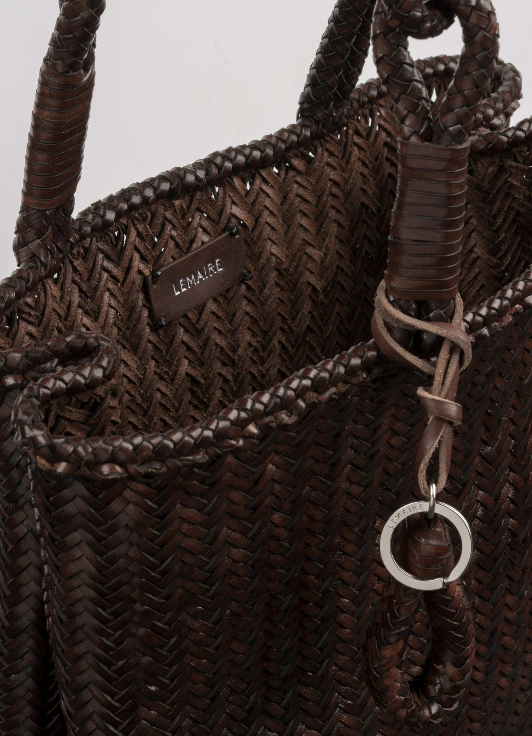 CHEVRON LEATHER TOTE M - 3