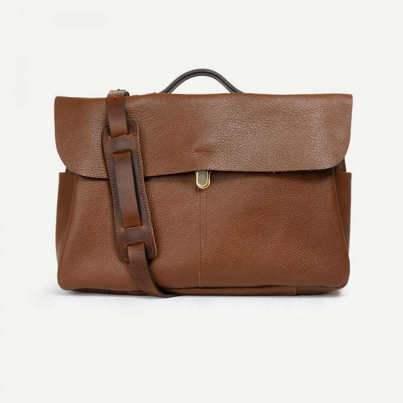 Bleu de Chauffe SATCHEL BAG CHARLES  -  AMBER BROWN outlook