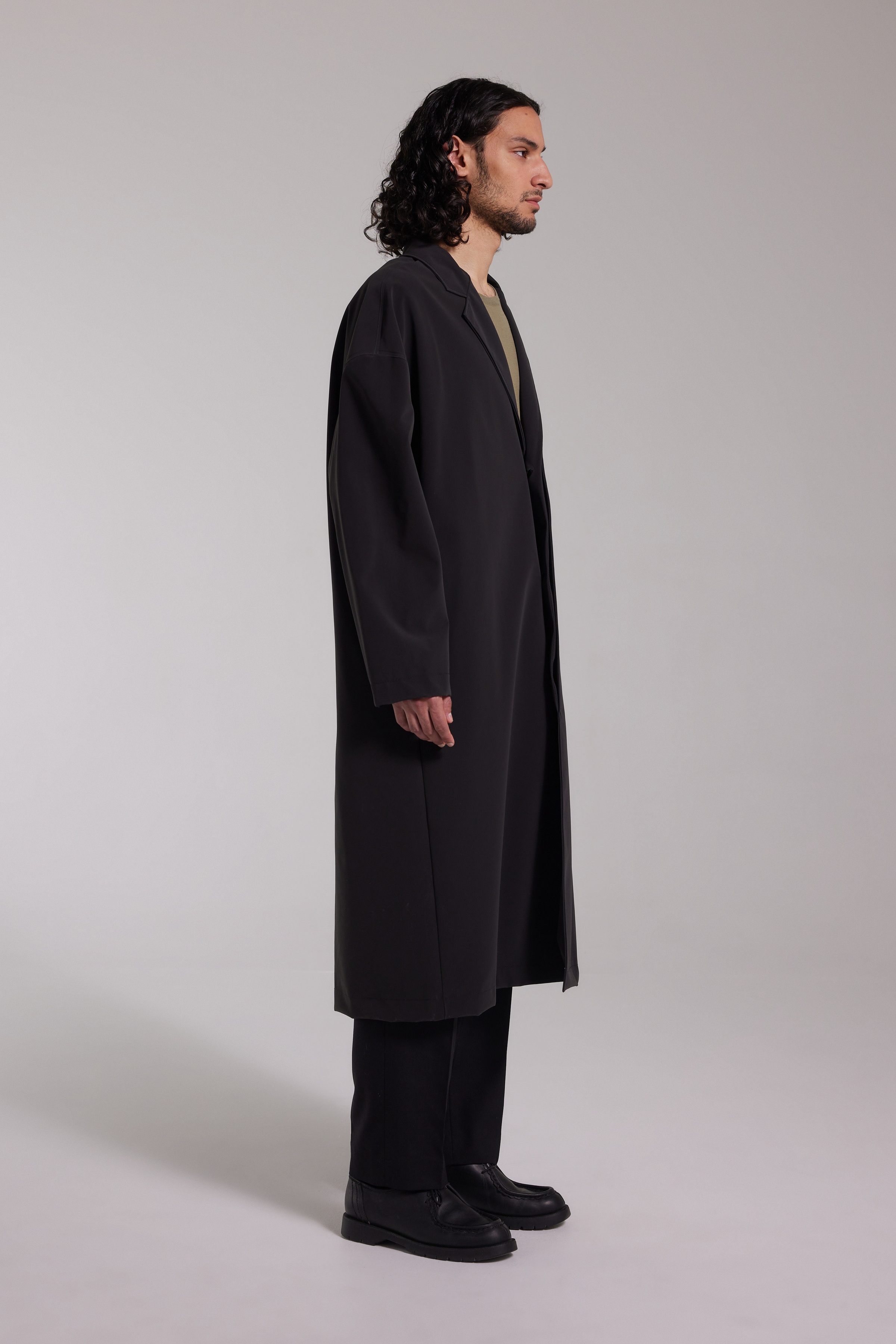 Rydberg Long Matte Raincoat Black - 3