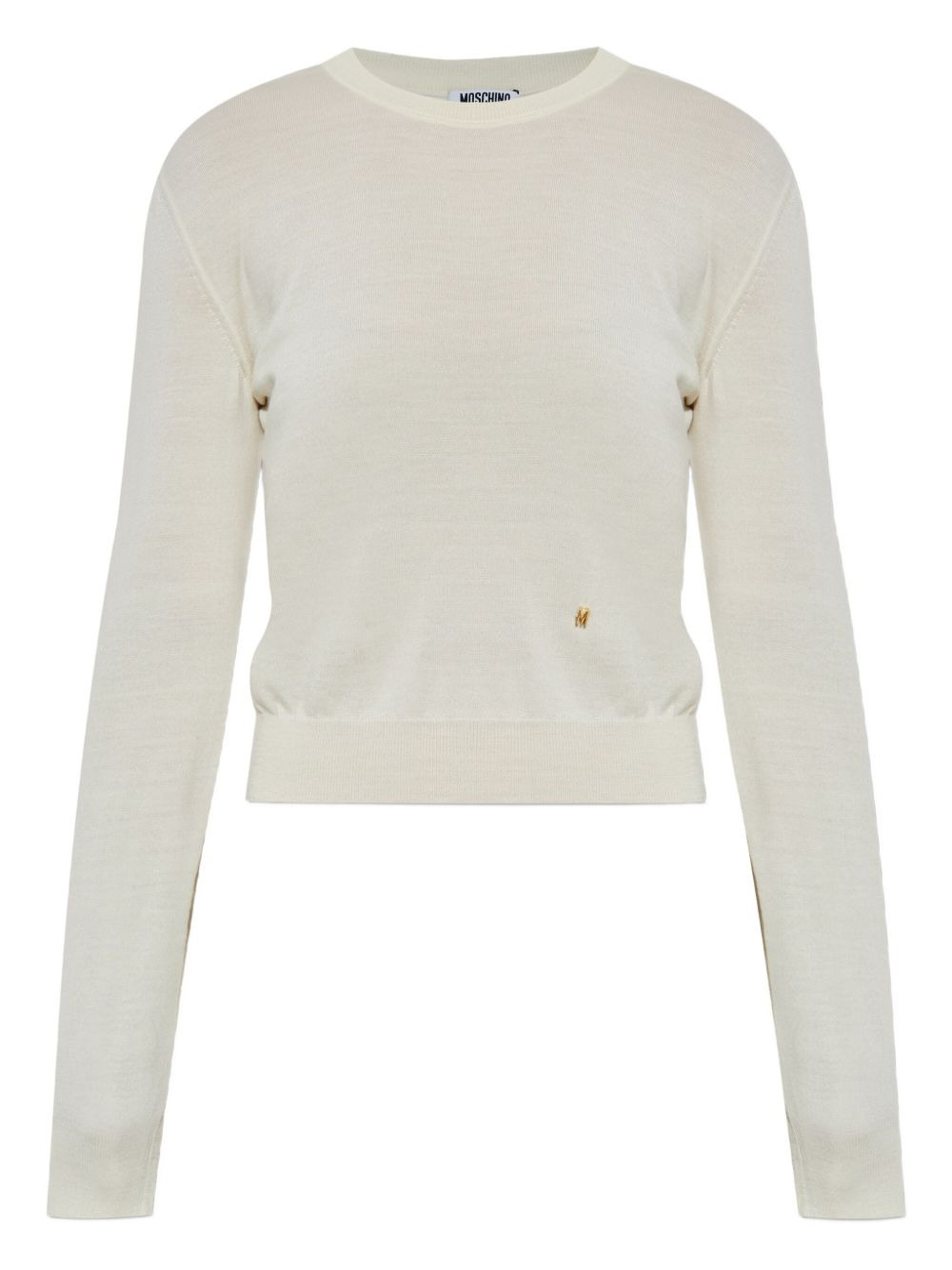 logo-detail wool sweater - 1