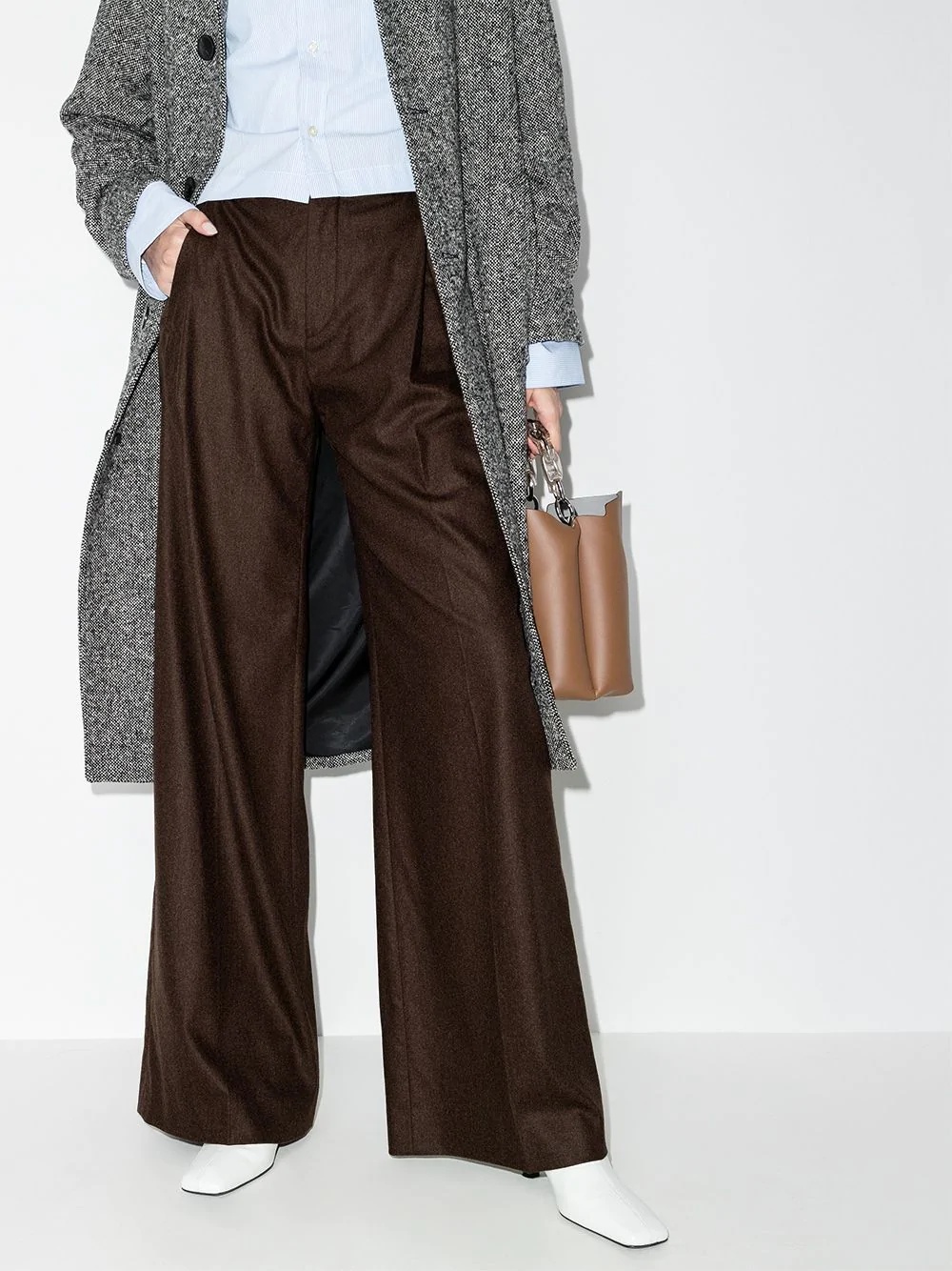 high-waist wide-leg trousers - 2