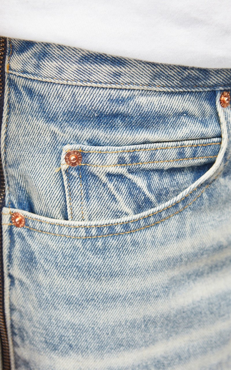 SIDE ZIP JEAN DIRTY BLUE WASH 6