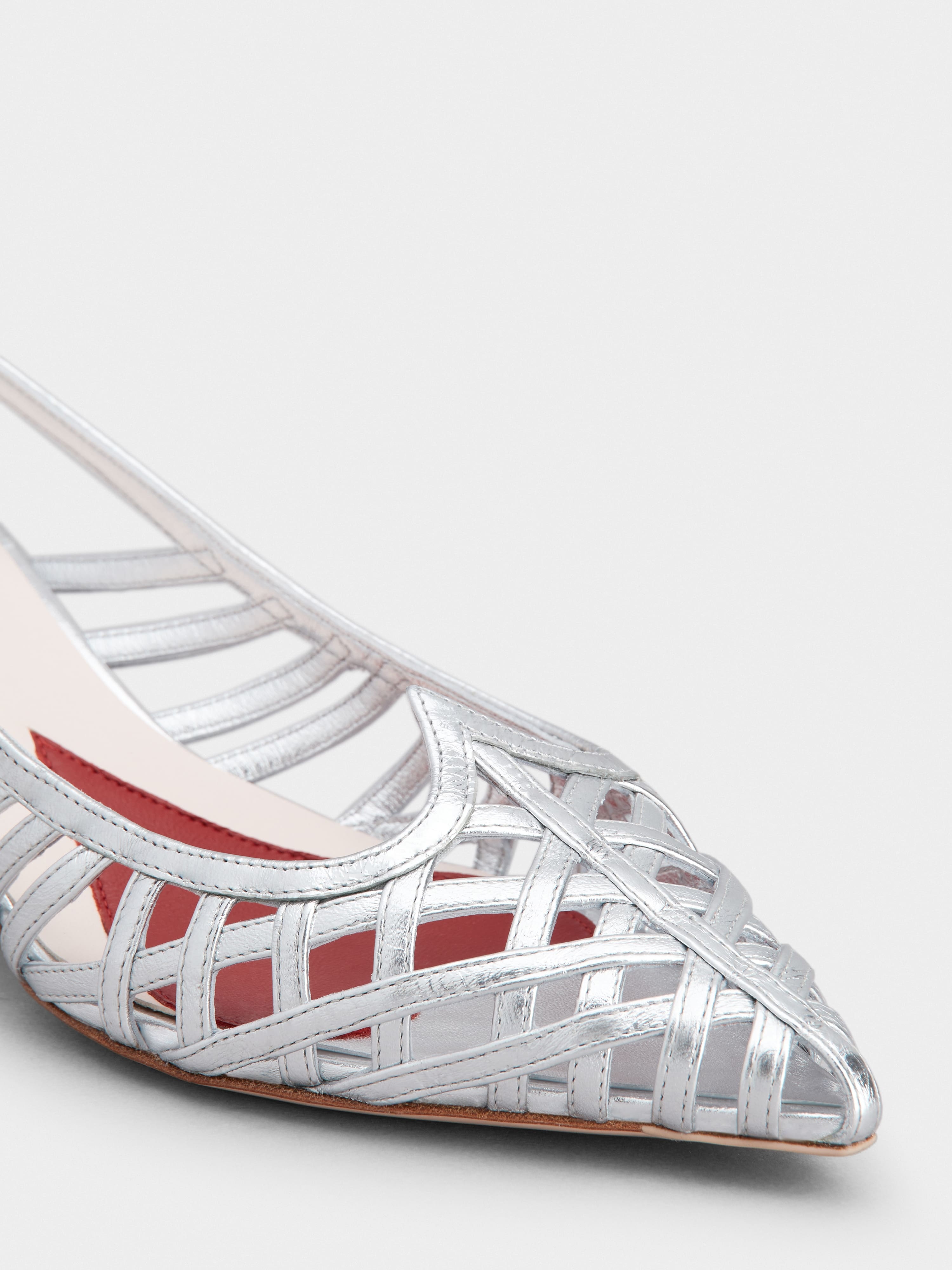 I Love Vivier Multistrap Slingback Pumps in Leather - 3