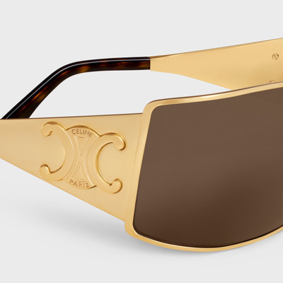 CELINE Triomphe Metal Racer Sunglasses in Metal outlook