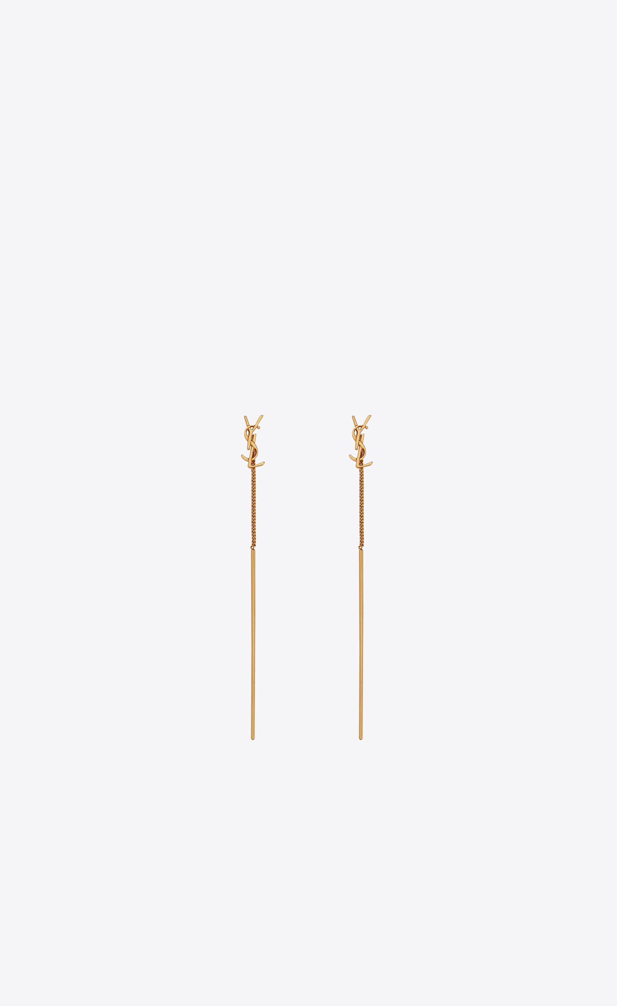 opyum ysl threader earrings in metal - 1